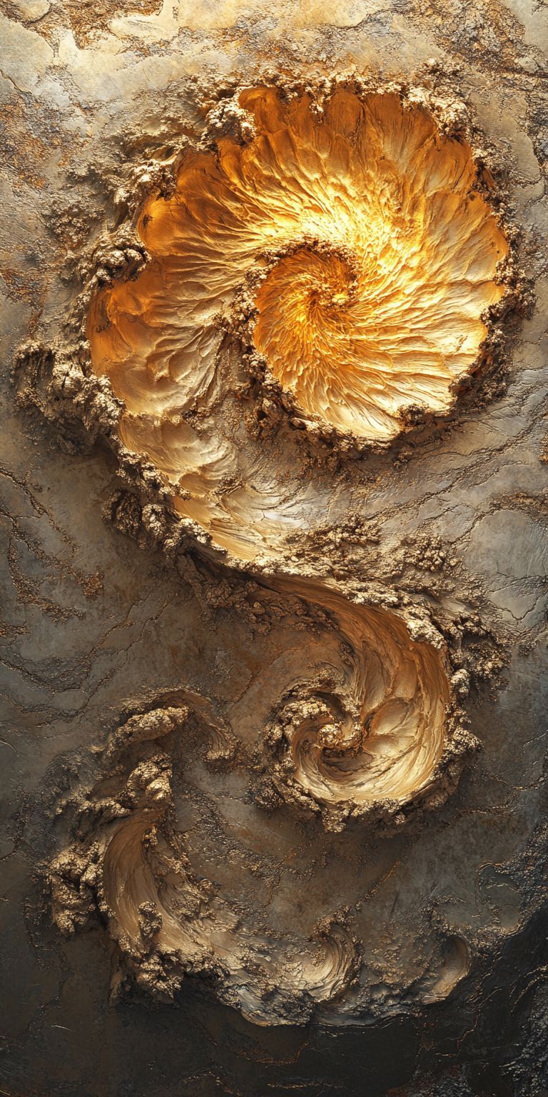 Fond d'écran mobile abstrait creation noir et or par ange lina 84