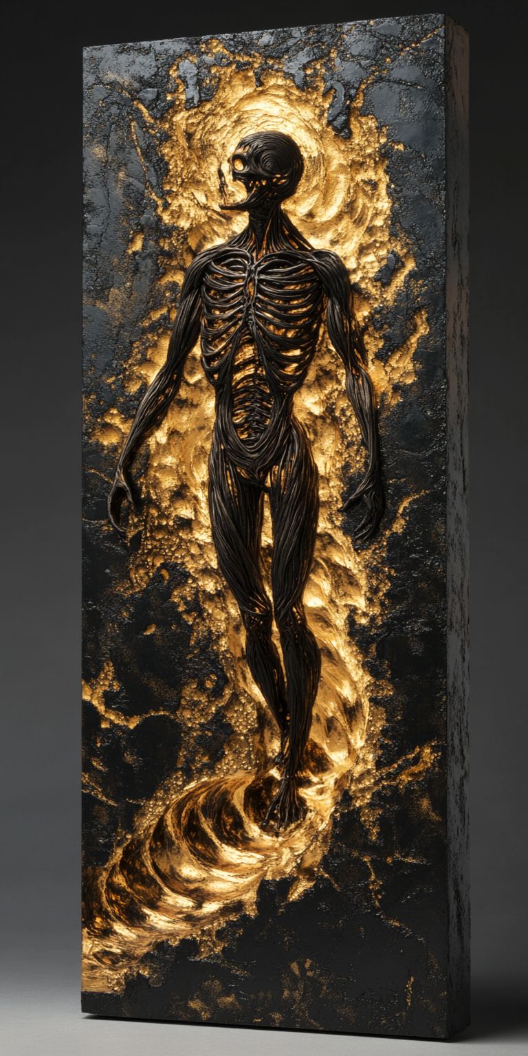 fond d ecran mobile abstrait creation noir et or par ange-lina 95