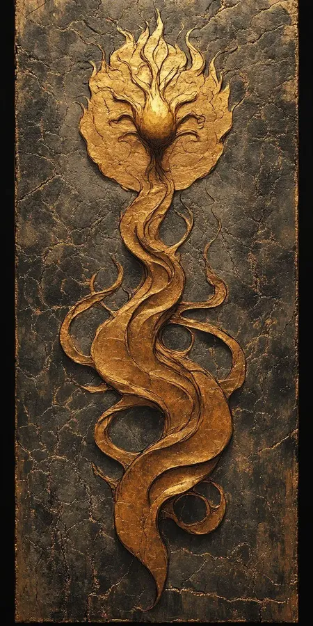 fond d ecran mobile abstrait creation noir et or par ange-lina 1