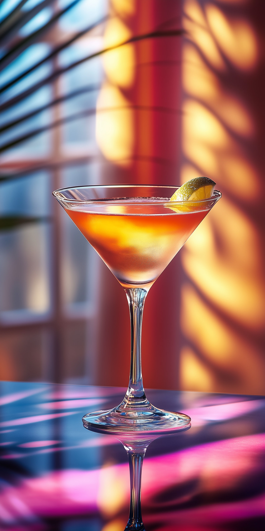 Fond d'écran Mobile Cocktail Coloré : Éclat Estival et Détails Lumineux