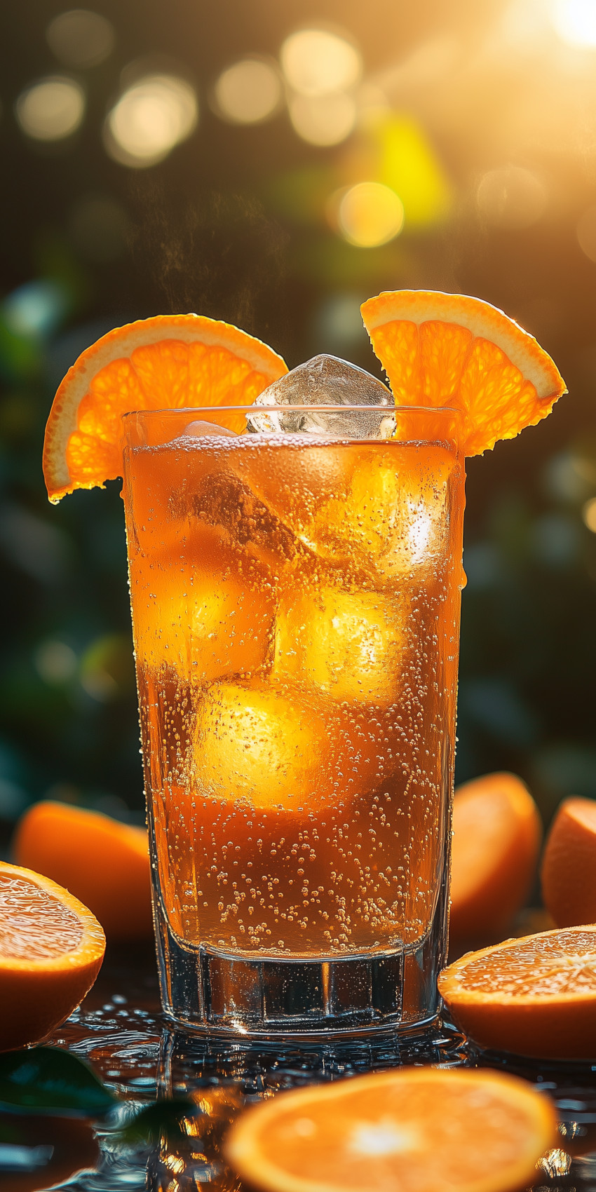 Fond d'écran Mobile Boisson à l'Orange Pétillante : Fraîcheur Agrume et Bulles Lumineuses recherche par mots clés, fond d ecran boissons mobile 6, 