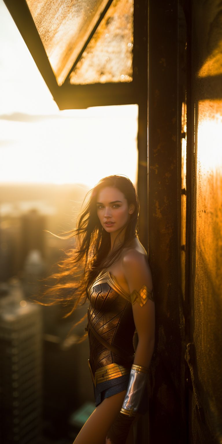 Fond d'écran Mobile Wonder Woman Gal Gadot Urbain Sensuel DC Comics : Aurore Métropolitaine