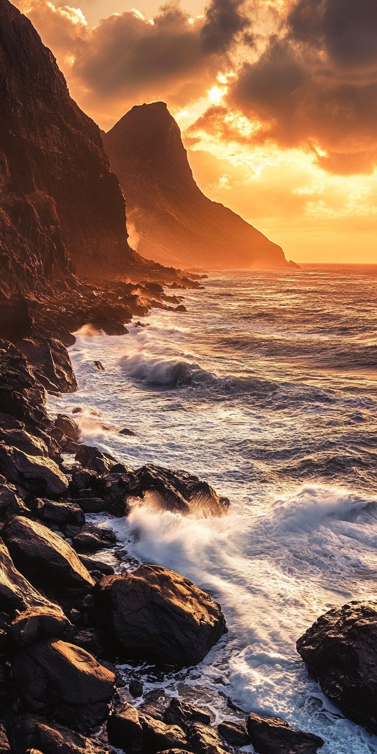 Fond d'écran coucher de soleil pour mobile 11