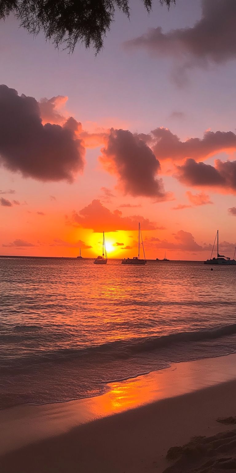 Fond d'écran coucher de soleil pour mobile 18