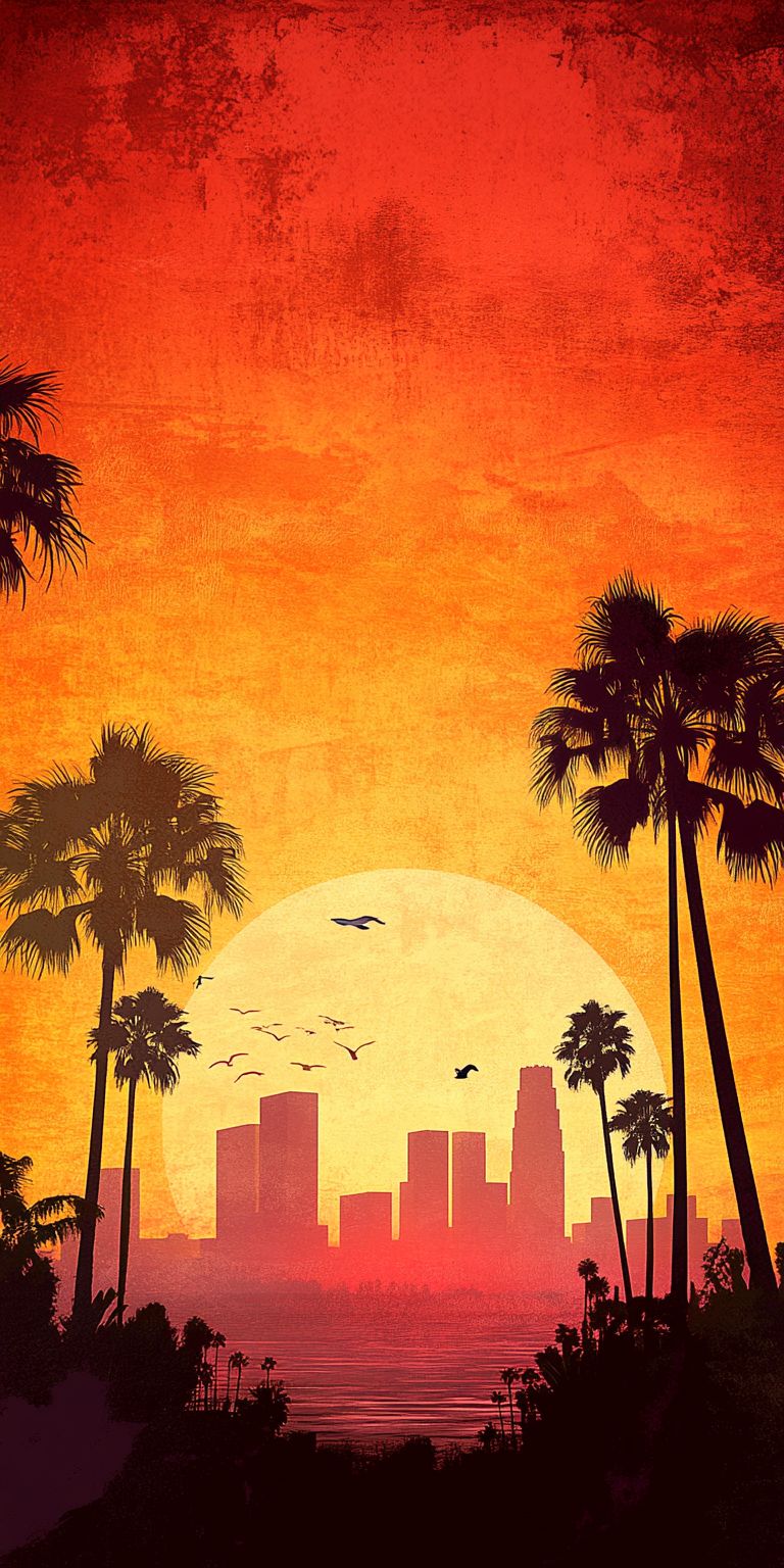 Fond d'écran coucher de soleil pour mobile 31