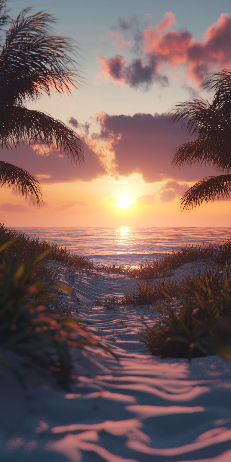 Fond d'écran coucher de soleil pour mobile 41