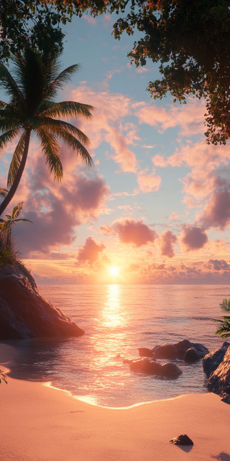 Fond d'écran coucher de soleil pour mobile 42