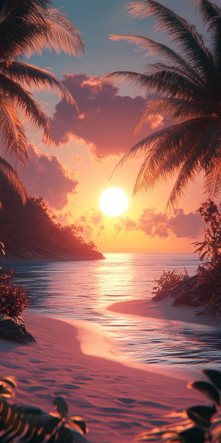 fond d ecran coucher de soleil pour mobile 44