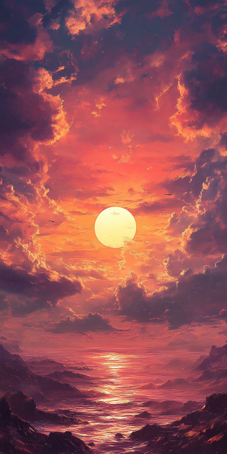 Fond d'écran coucher de soleil pour mobile 59