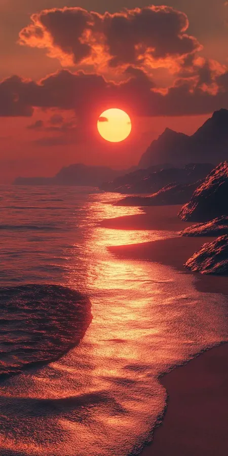 fond d ecran coucher de soleil pour mobile 47