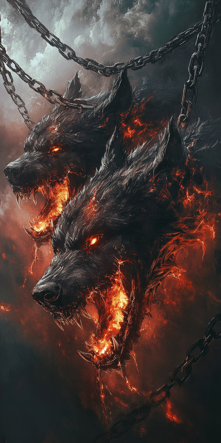 Fond d'écran creatures mythiques pour mobile cerbere 2