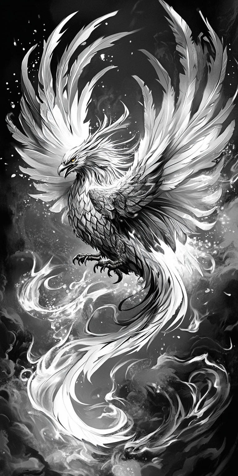 fond d ecran creatures mythiques pour mobile phenix 12