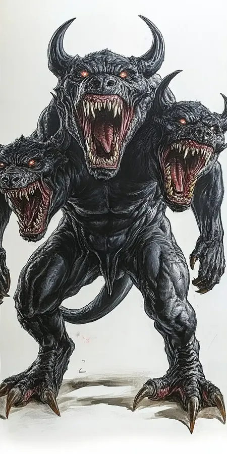 fond d ecran creatures mythiques pour mobile cerbere 7