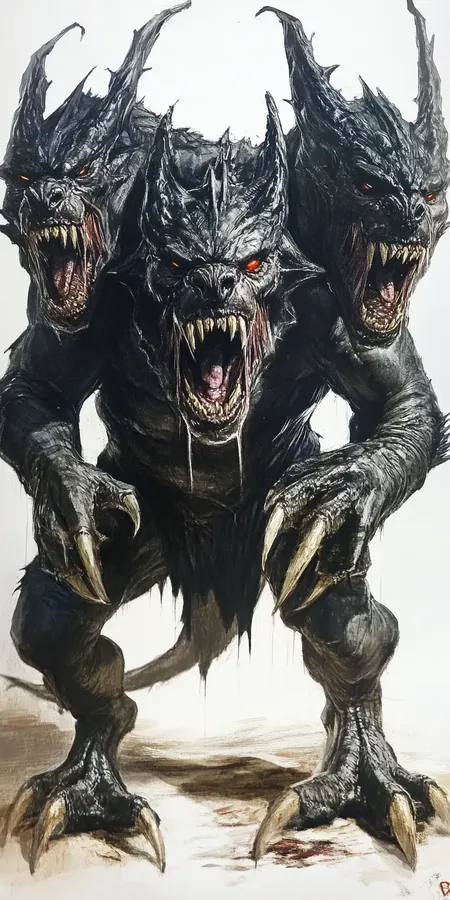 fond d ecran creatures mythiques pour mobile cerbere 8