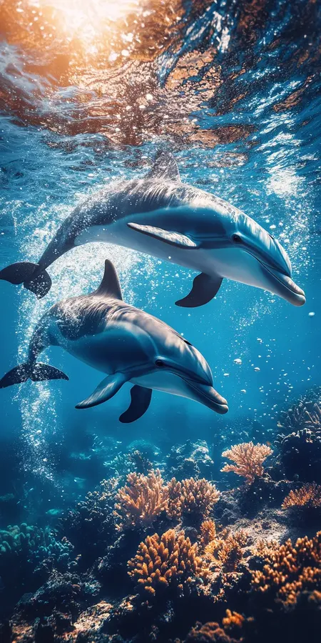 fond d ecran dauphin pour mobile 32