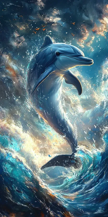 fond d ecran dauphin pour mobile 43