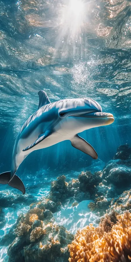 fond d ecran dauphin pour mobile 44