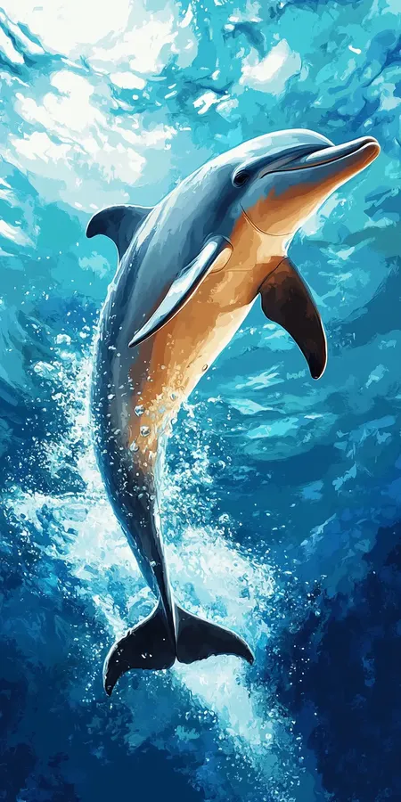 fond d ecran dauphin pour mobile 45