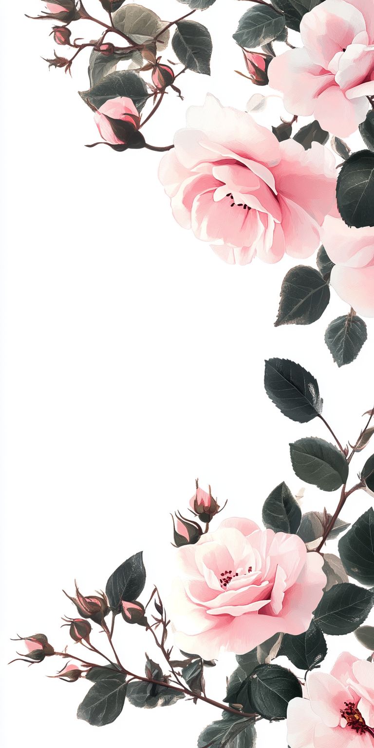 Fond d'écran Mobile Roses Pastel : Élégance et Douceur Florale