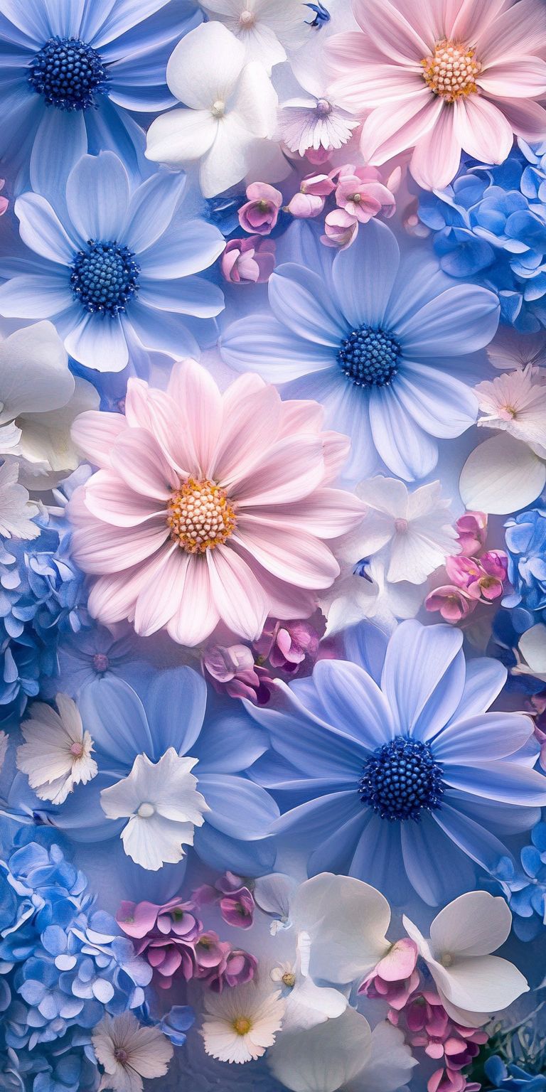 Fond d'écran Mobile Fleurs Pastel : Douceur et Harmonie Florale