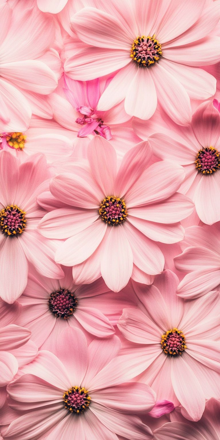 Fond d'écran Mobile Fleurs Roses Pastel : Douceur et Élégance Florale