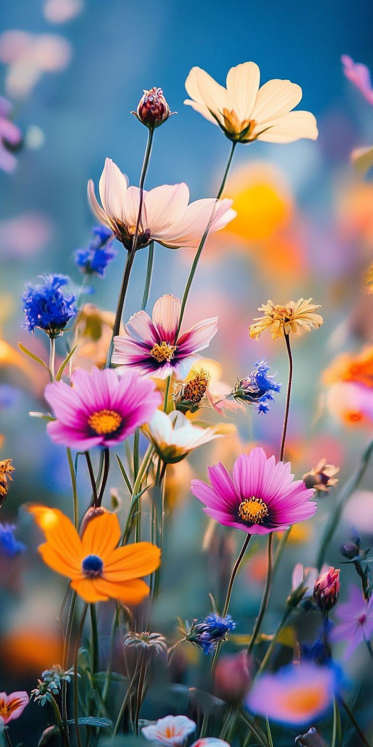 Fond d'écran Mobile Fleurs Sauvages Colorées : Éclat et Fraîcheur Printanière recherche par mots clés, fond d ecran fleur pour mobile 29, 