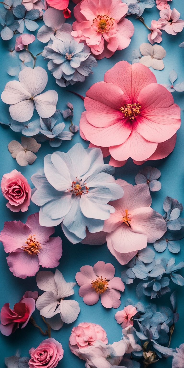 Fond d'écran Mobile Fleurs Pastel : Douceur et Harmonie Printanière