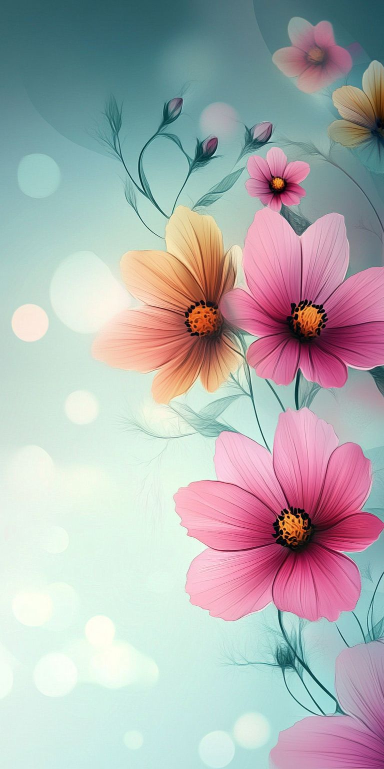 Fond d'écran Mobile floraison Pastel : Douceur et Lumière Printanière recherche par mots clés, fond d ecran fleur pour mobile 64, printemps