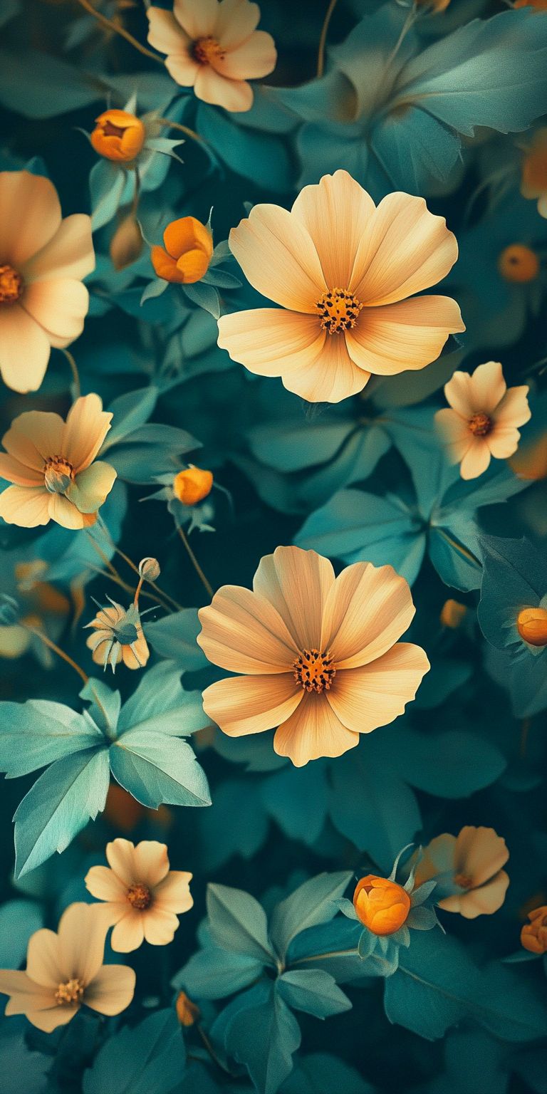 Fond d'écran Mobile fleurs : Harmonie de Couleurs et Détails Floraux