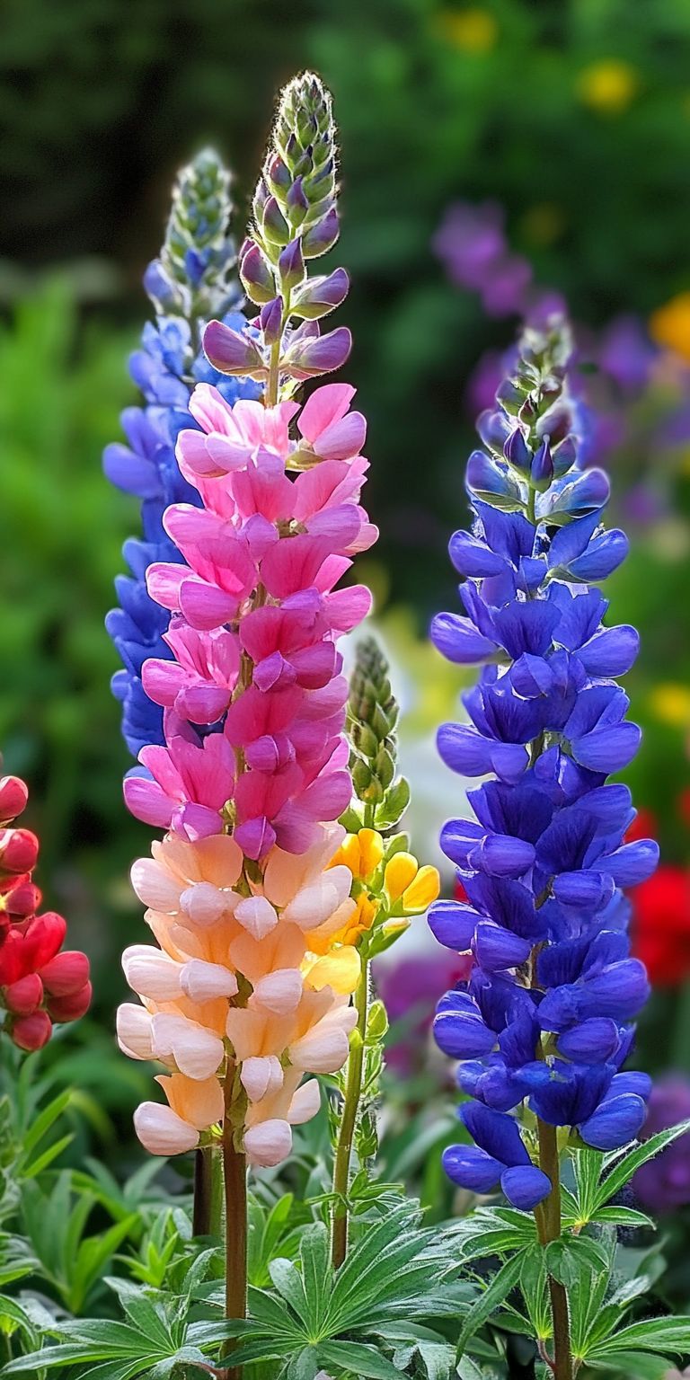 Éclats floraux - L’harmonie vibrante des lupins en pleine floraison