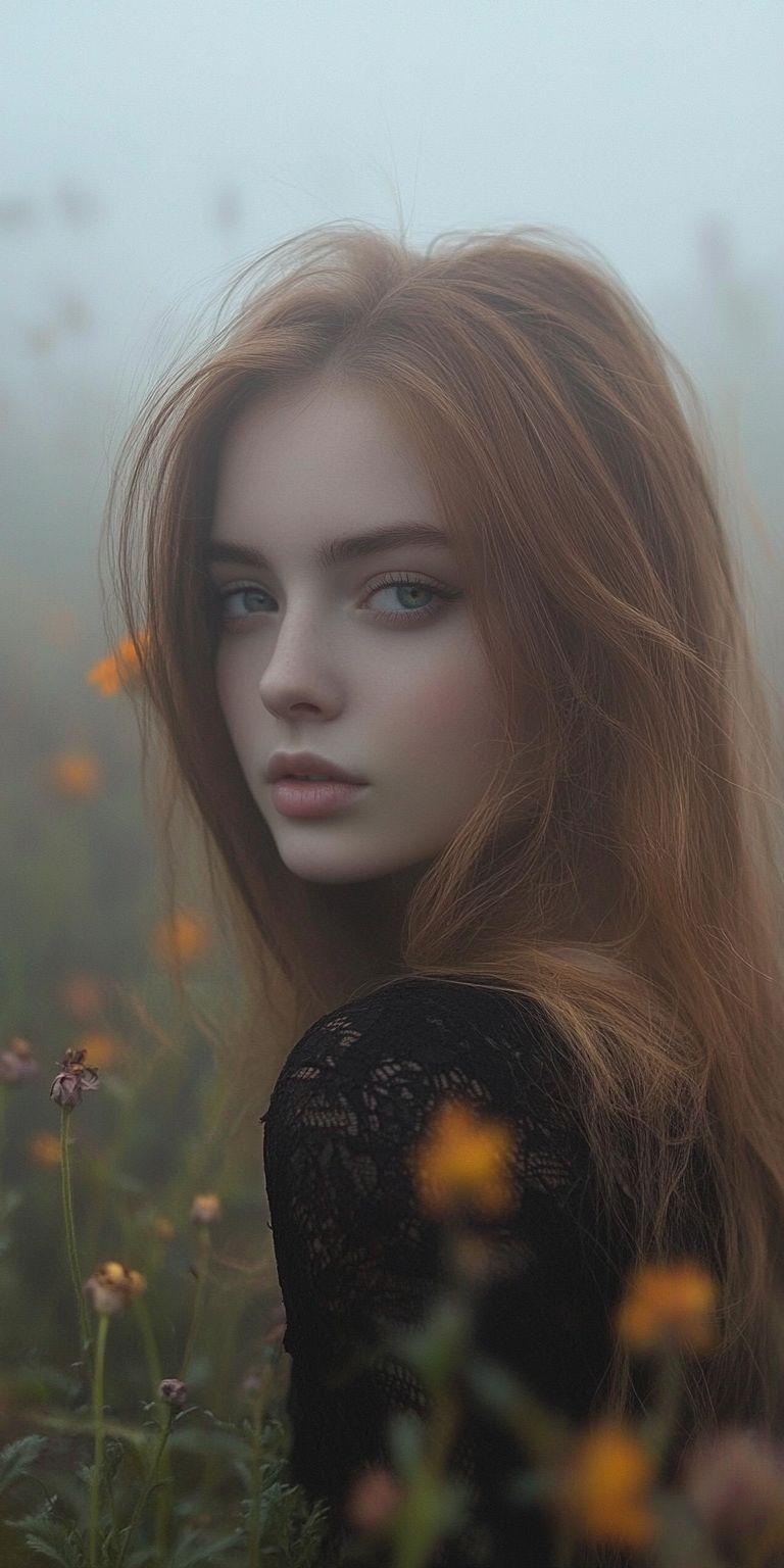 Fond d'écran belle femme dans les fleurs pour mobile 38