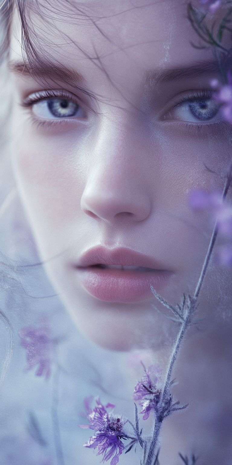 Fond d'écran belle femme dans les fleurs pour mobile 71