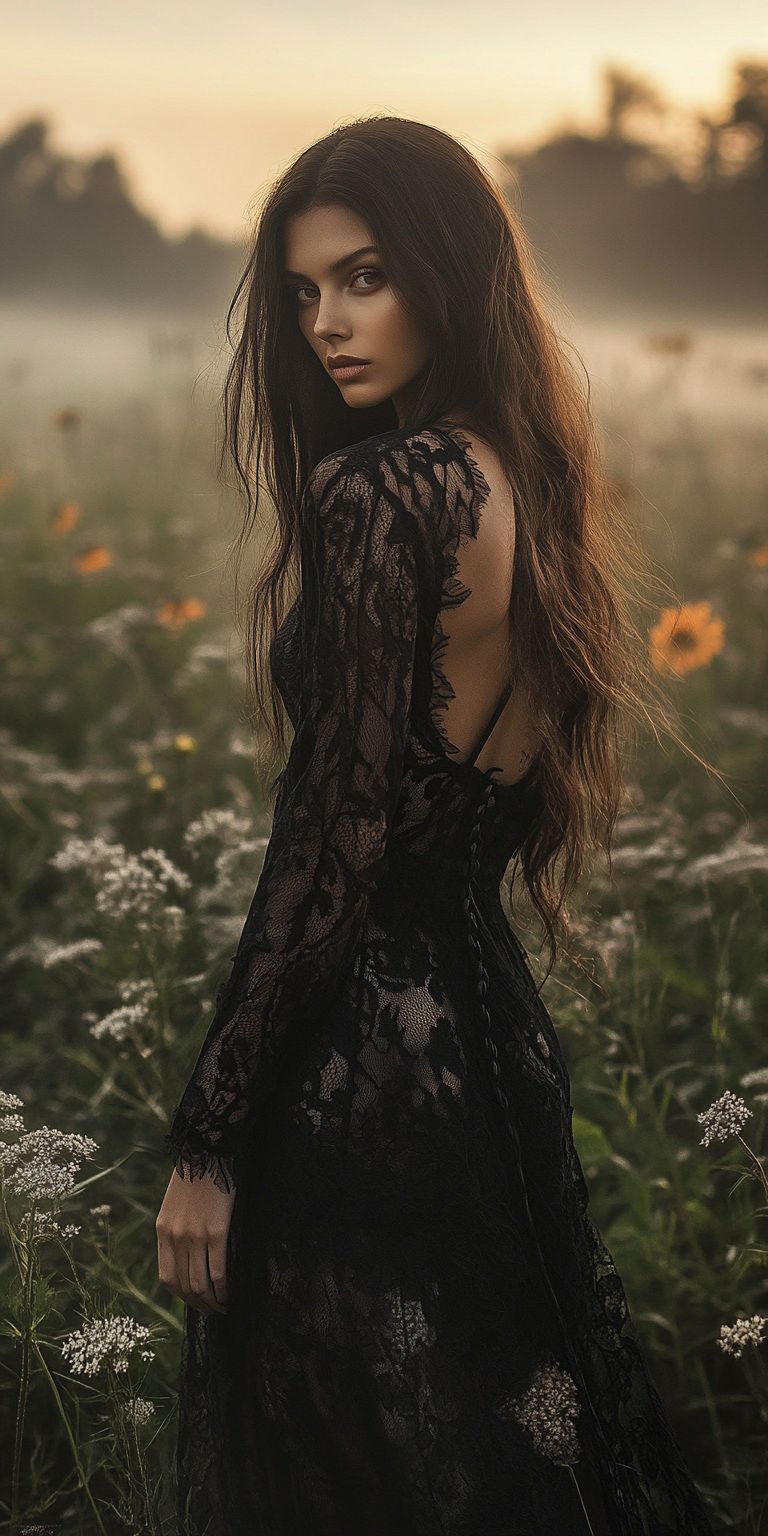 Fond d'écran belle femme dans les fleurs pour mobile 77