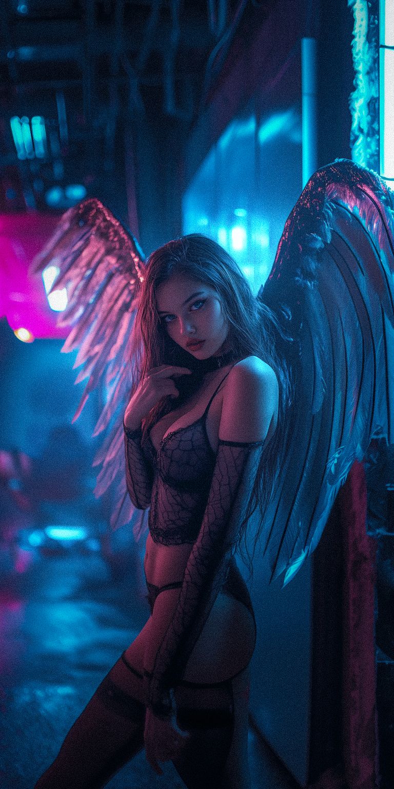 Fond d'écran techno angel pour mobile 1