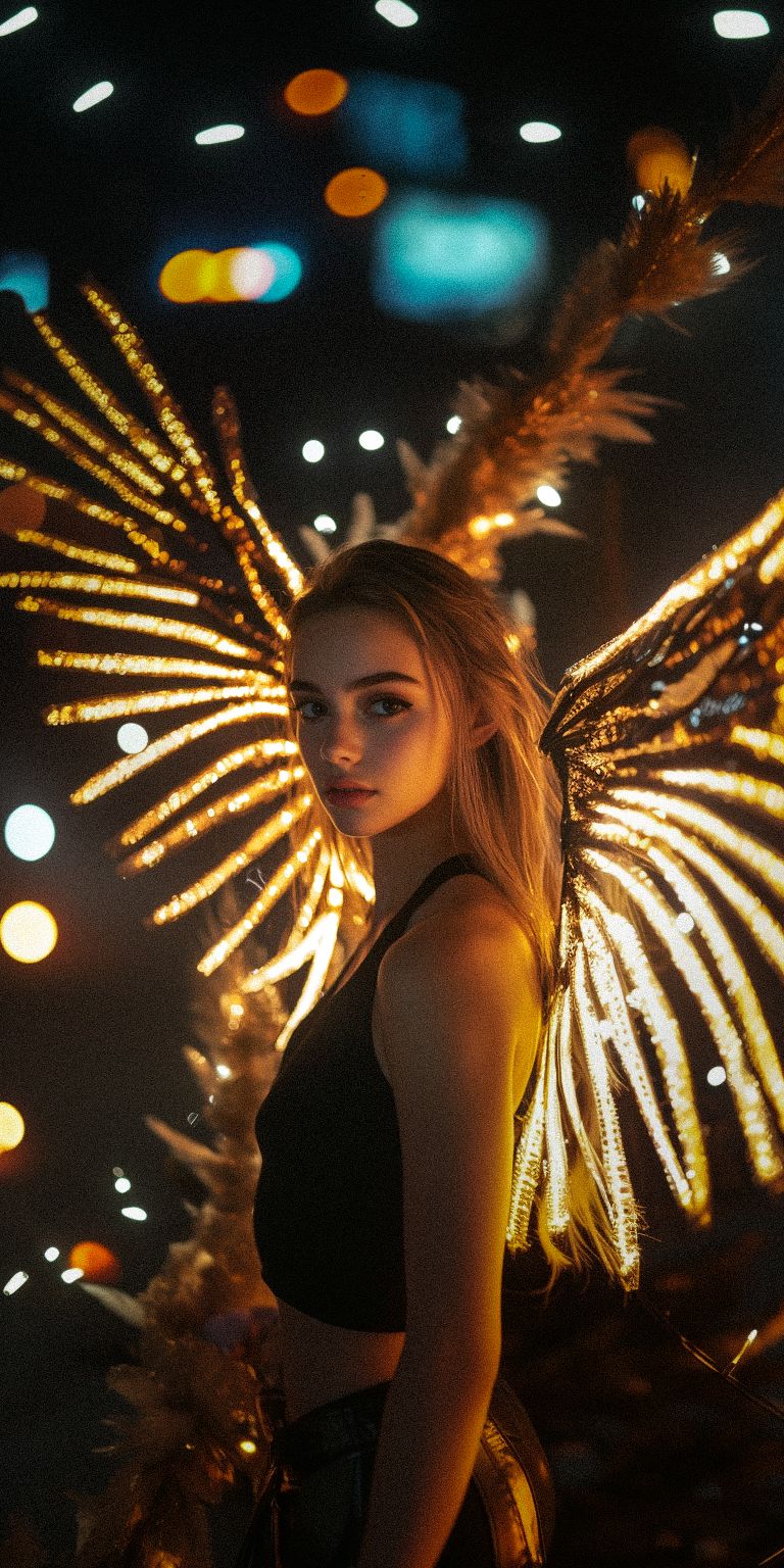 Fond d'écran techno angel pour mobile 106