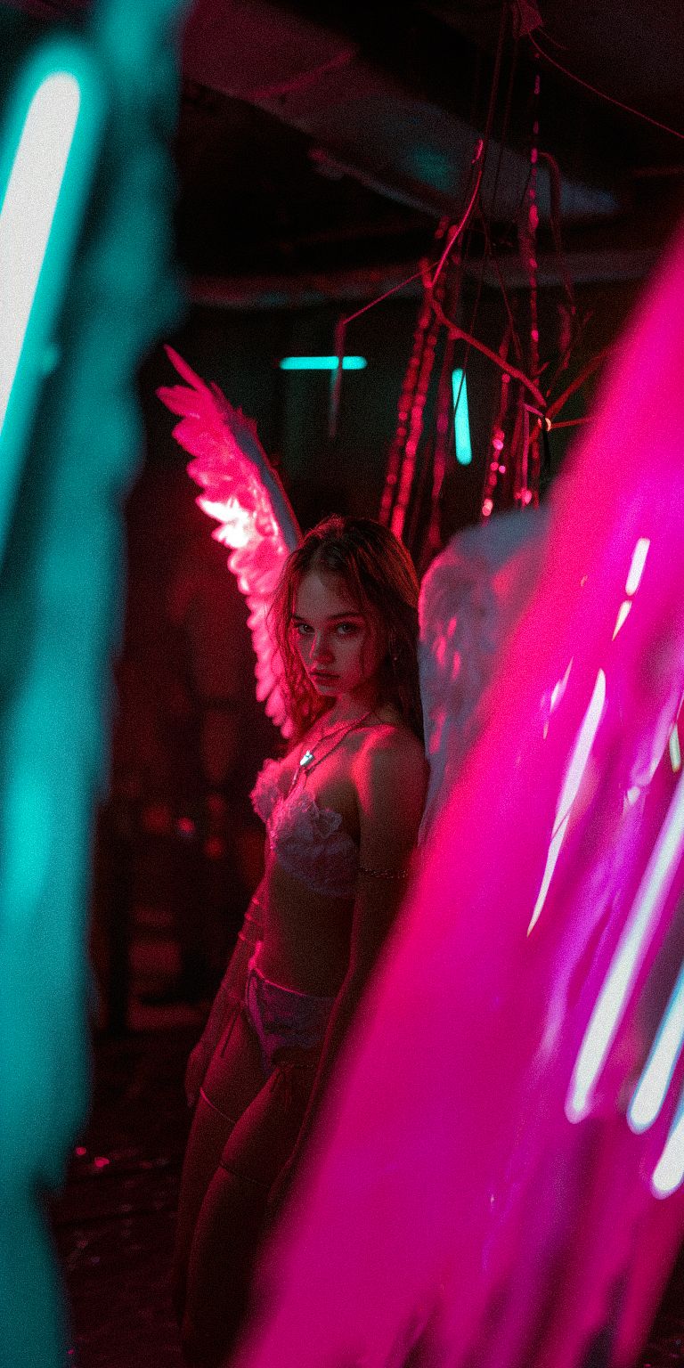 fond d ecran techno angel pour mobile 108