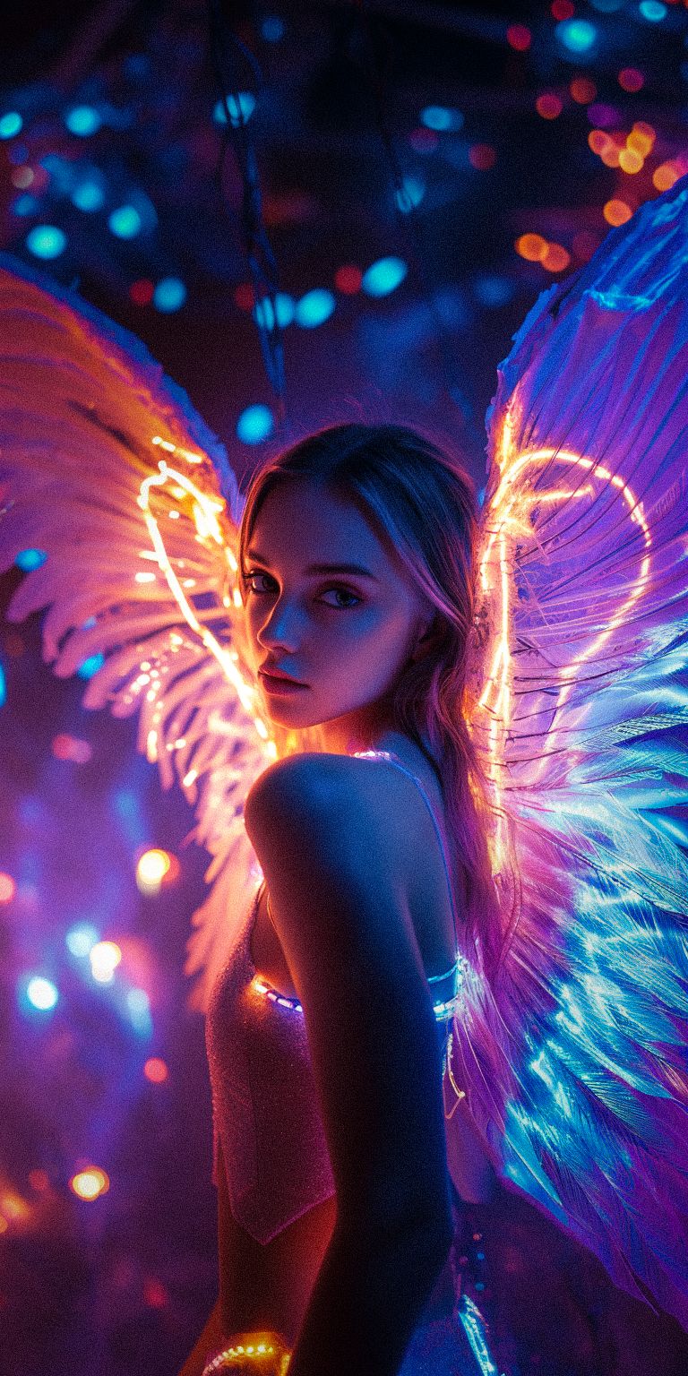 Fond d'écran techno angel pour mobile 126