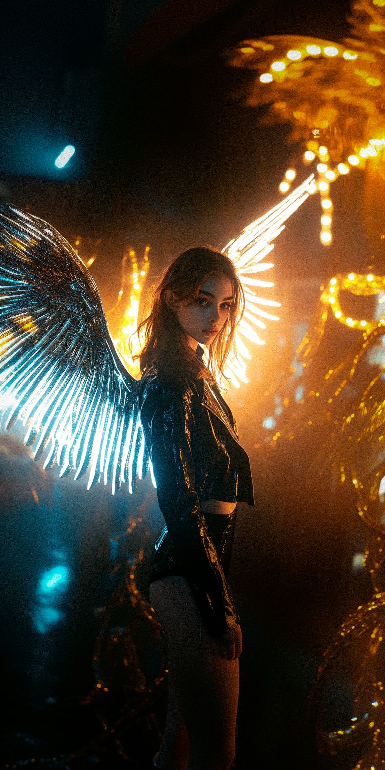 Fond d'écran techno angel pour mobile 131