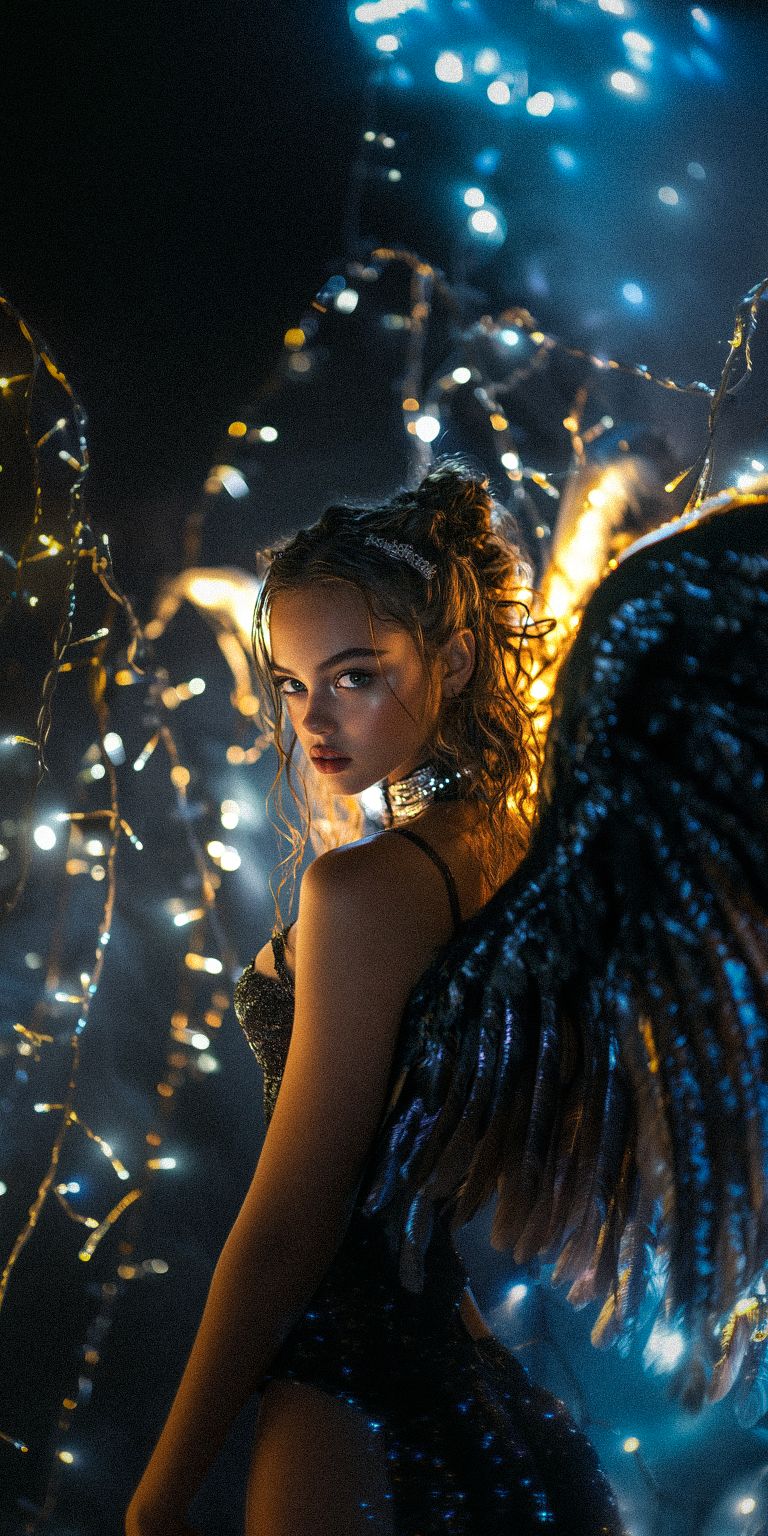 Fond d'écran techno angel pour mobile 134