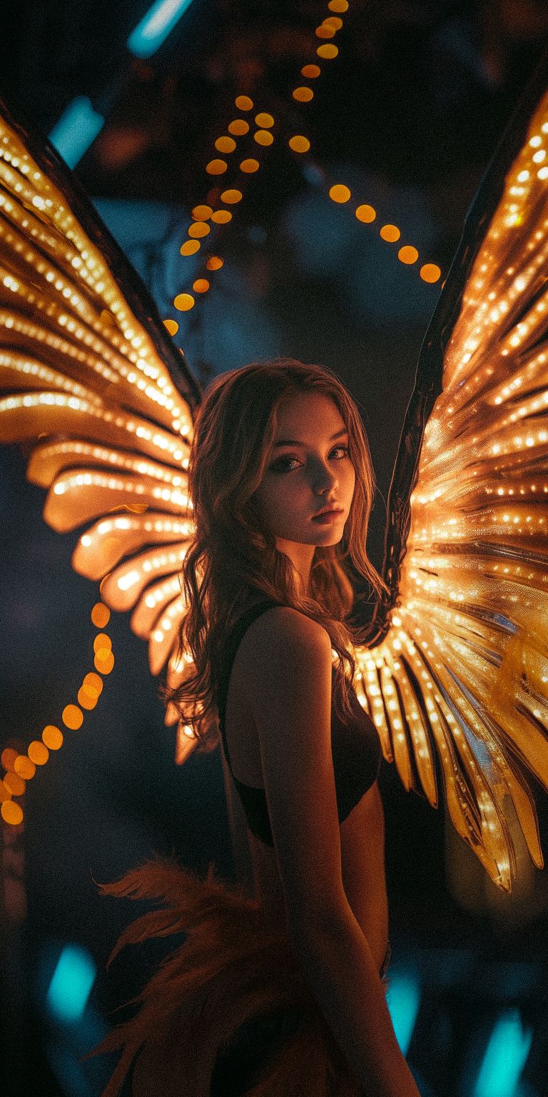 Fond d'écran techno angel pour mobile 135