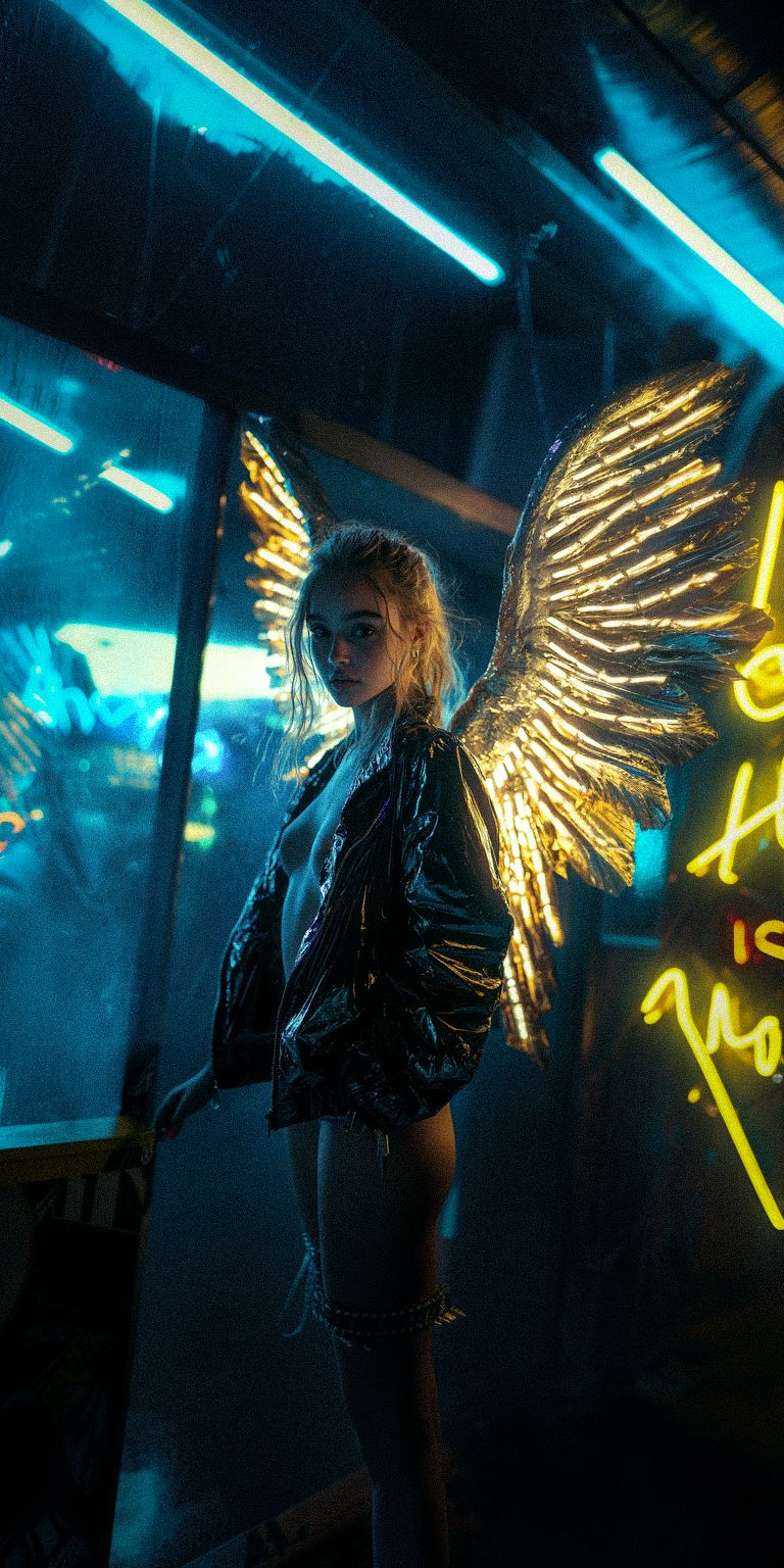 Fond d'écran techno angel pour mobile 17