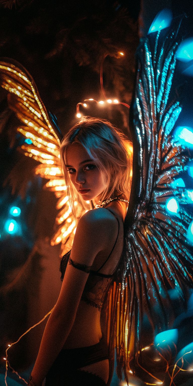 Fond d'écran techno angel pour mobile 29