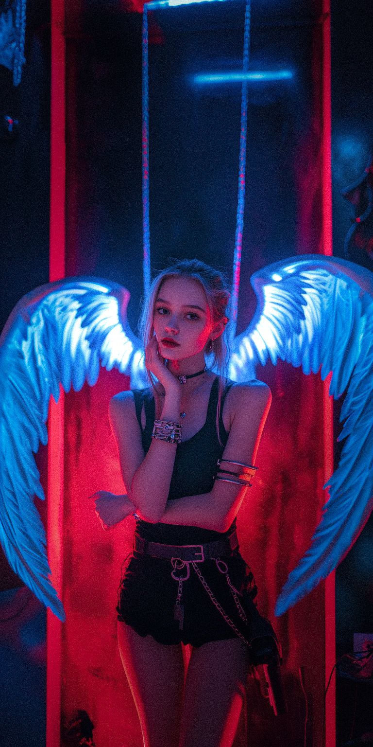 Fond d'écran techno angel pour mobile 3