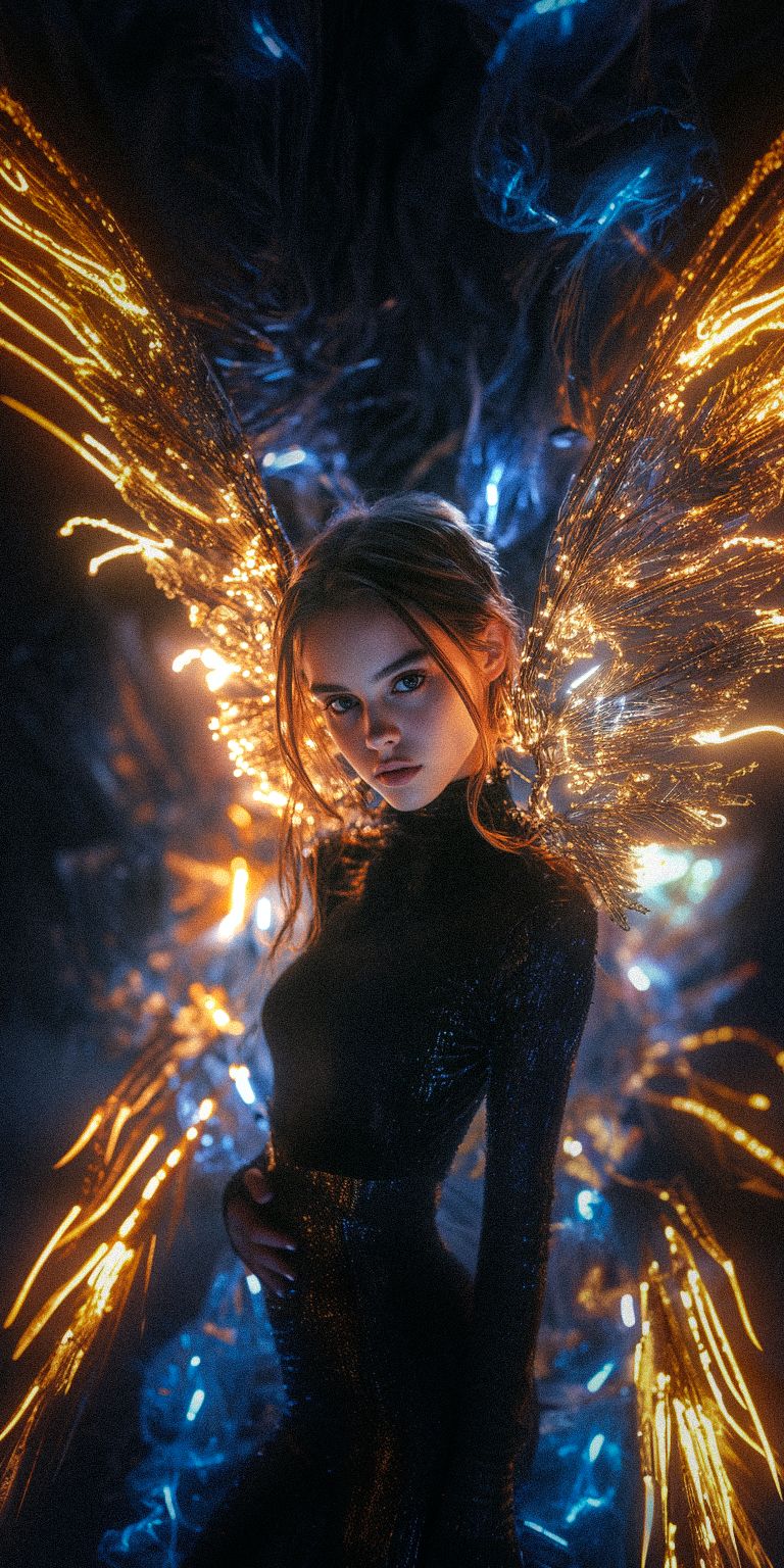 Fond d'écran techno angel pour mobile 35