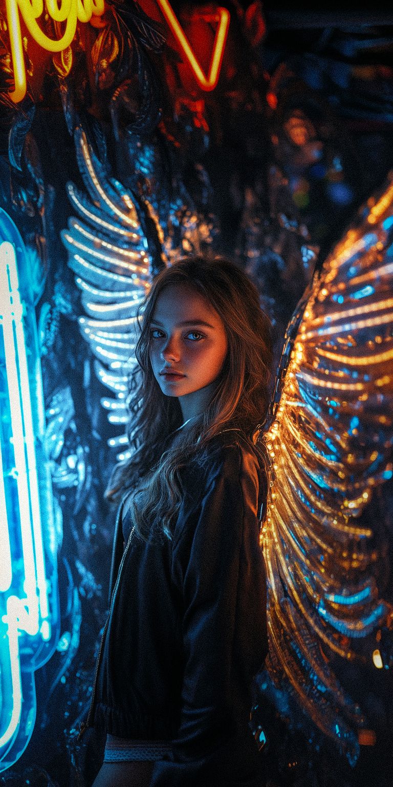 Fond d'écran techno angel pour mobile 38