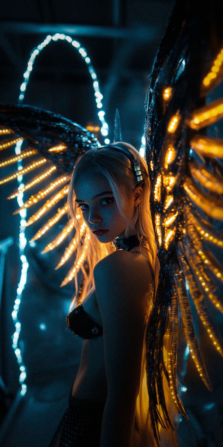 Fond d'écran techno angel pour mobile 44