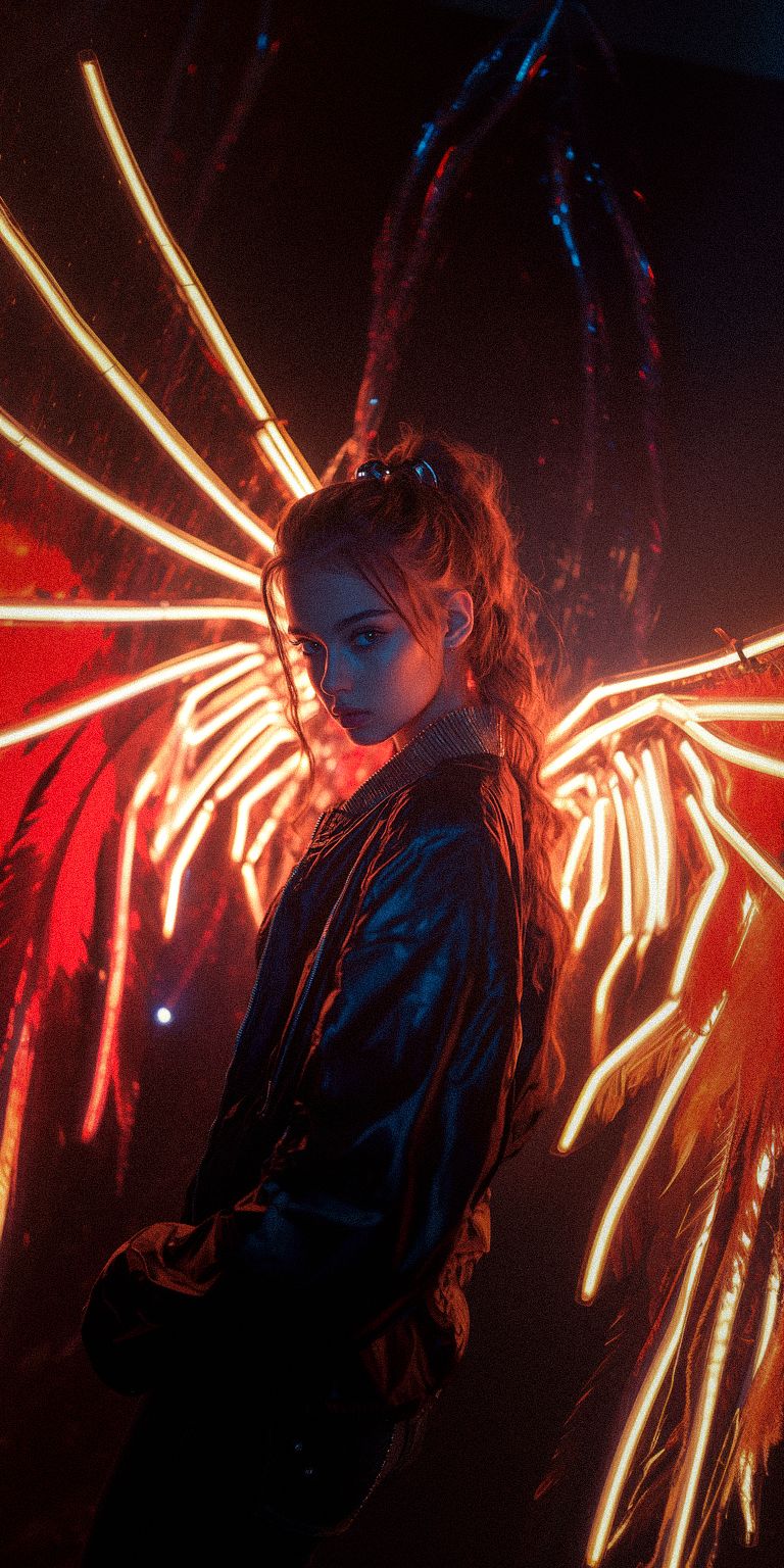 Fond d'écran techno angel pour mobile 61