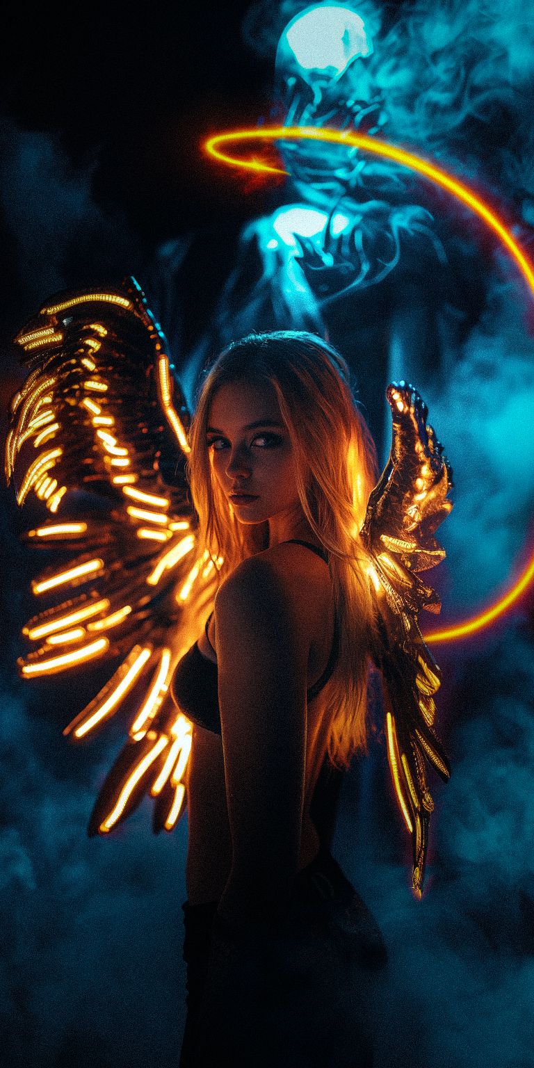 Fond d'écran techno angel pour mobile 73