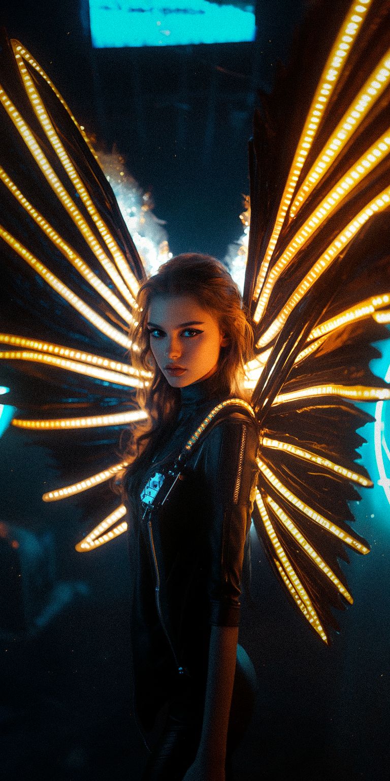 Fond d'écran techno angel pour mobile 93