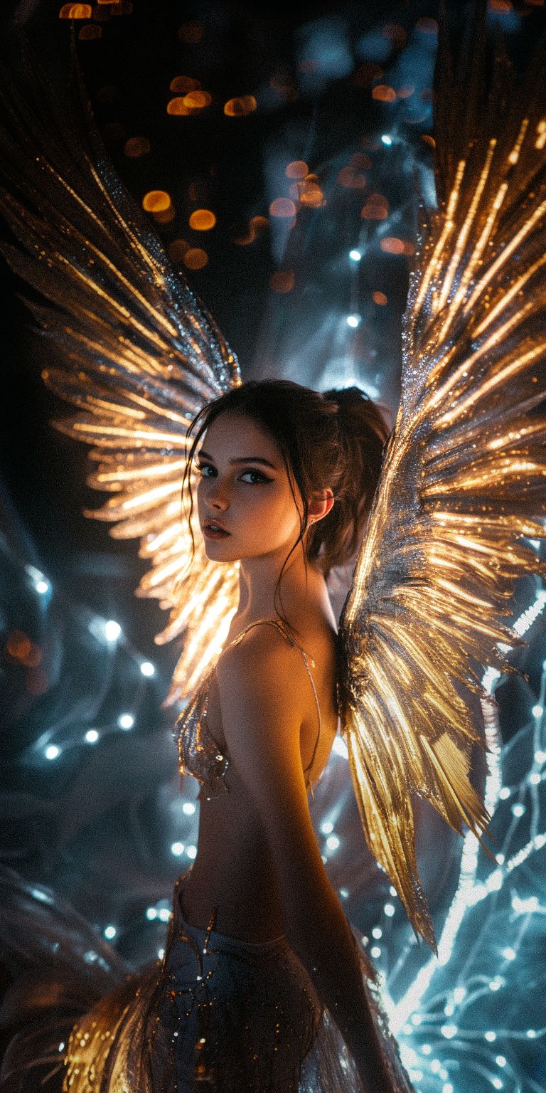 Fond d'écran techno angel pour mobile 95